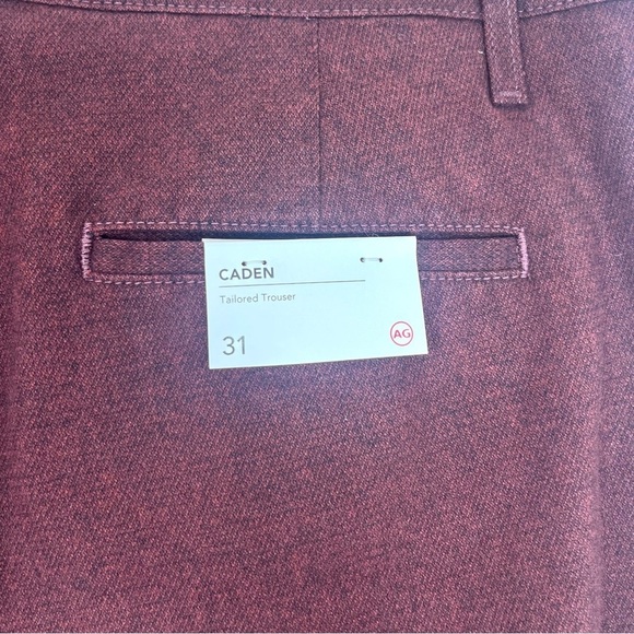 AG Adriano Goldschmied Caden Tailored Twill Pants in Dark Sangria NWT Size 31 - Picture 11 of 12
